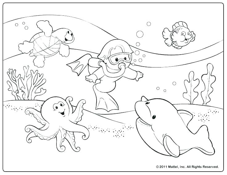736x568 Free Summer Coloring Pages For Preschoolers Printable Beach