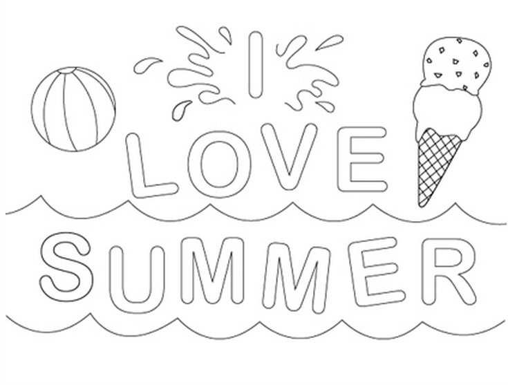 735x557 Best Summer Coloring Pages Printable With Additional Coloring