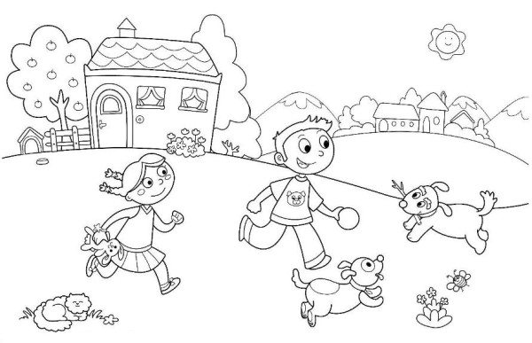 600x387 Summer Coloring Pages For Preschoolers