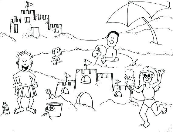570x440 Coloring Page Beach Beach Coloring Pages For Kids Beach Party