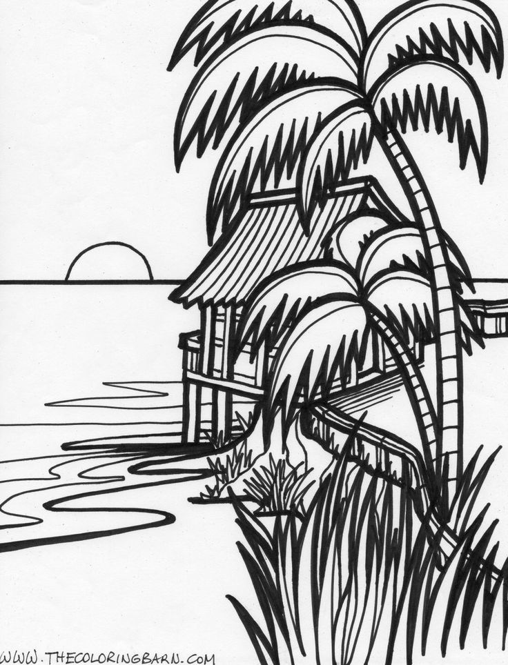 736x964 Beach House Coloring Pages Color Bros