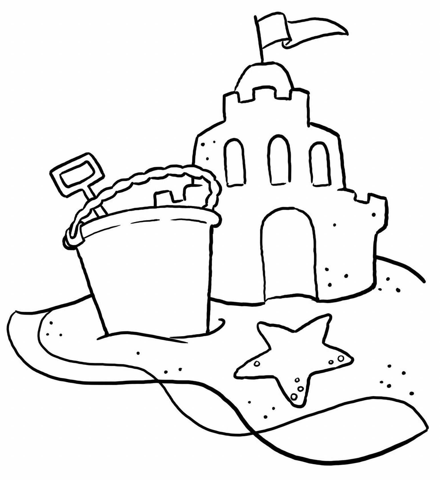 Beach Items Coloring Pages at GetDrawings | Free download