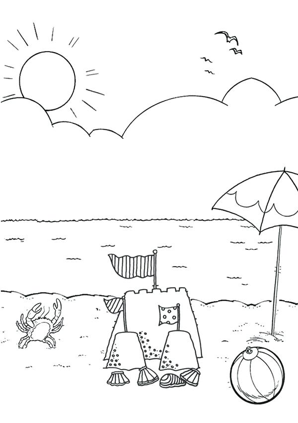 Beach Items Coloring Pages at GetDrawings | Free download