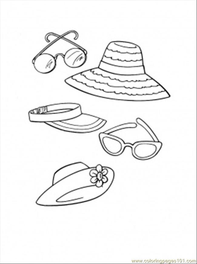 650x868 Beach Accessories Coloring Page