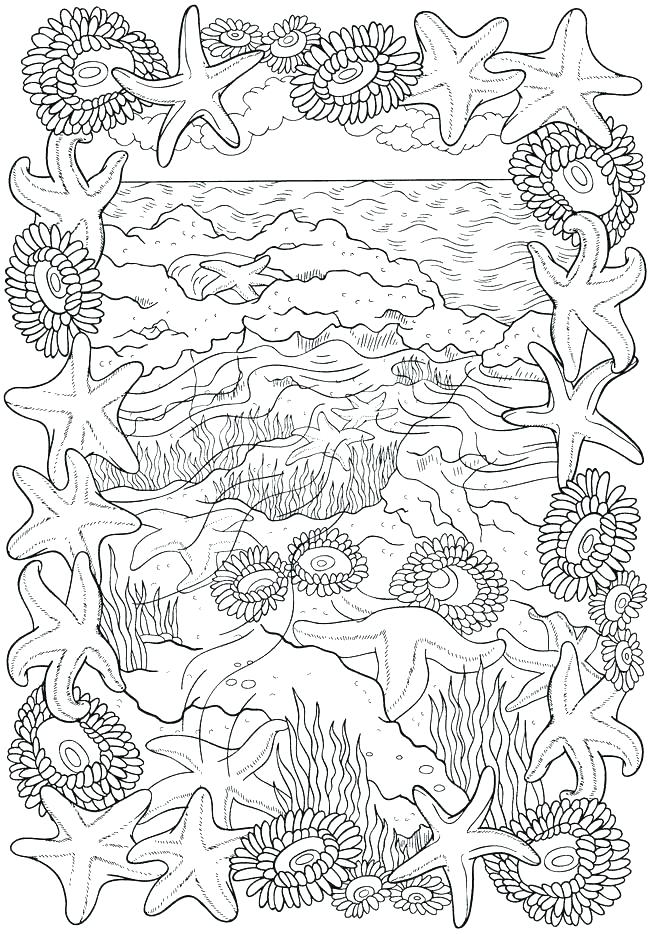 650x934 Beach Coloring Page Landscapes Beach Landscapes With Lighthouse