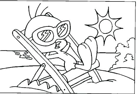 465x320 Beach Printable Coloring Pages Summer Beach Coloring Sheets Free