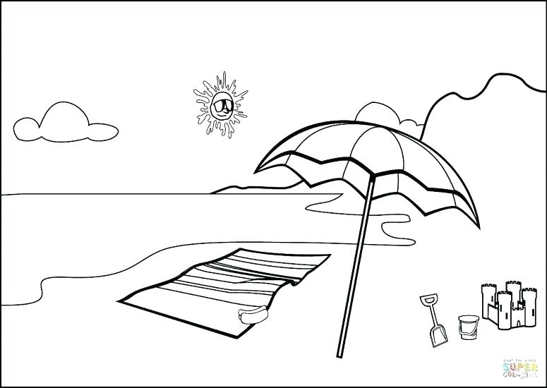 Beach Scene Coloring Pages at GetDrawings | Free download