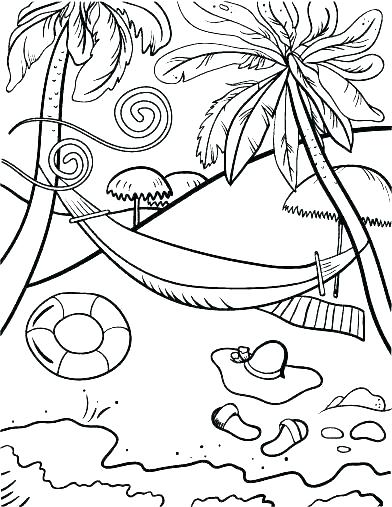 392x507 Beach Coloring Pages Coloring Pages Of The Beach Beach Coloring