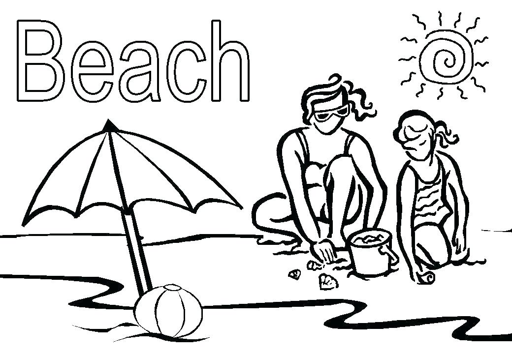 1040x720 Coloring Pages Beach