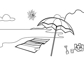 Beach Theme Coloring Pages at GetDrawings | Free download