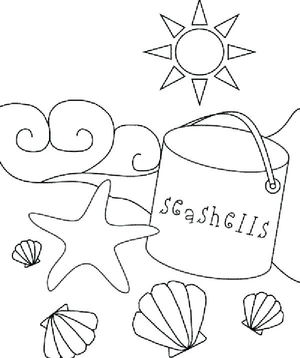 600x715 Beach Themed Coloring Pages