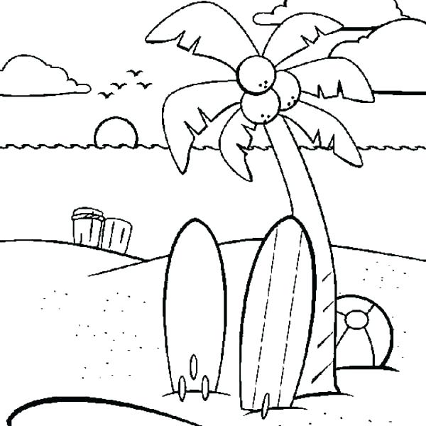 600x600 Beach Themed Coloring Pages Beach Coloring Pages Printable Beach