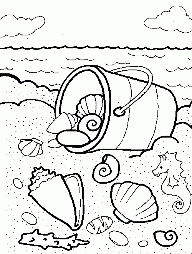 774x1024 Nice Beach Themed Coloring Pages Perfect Ideas