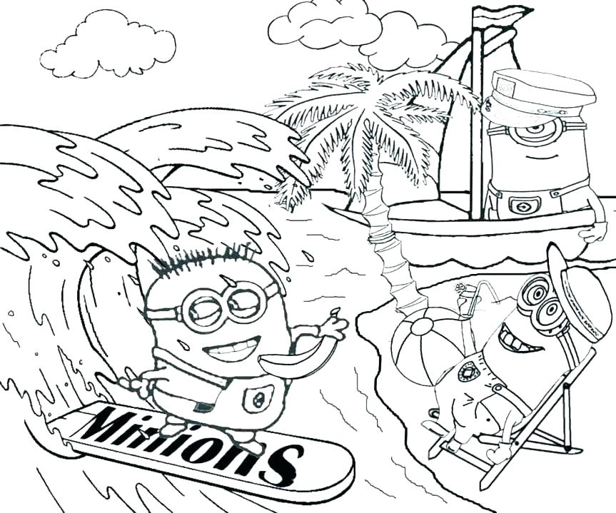 863x719 Vacation Coloring Pages Beach Themed Coloring Pages Coloring Page