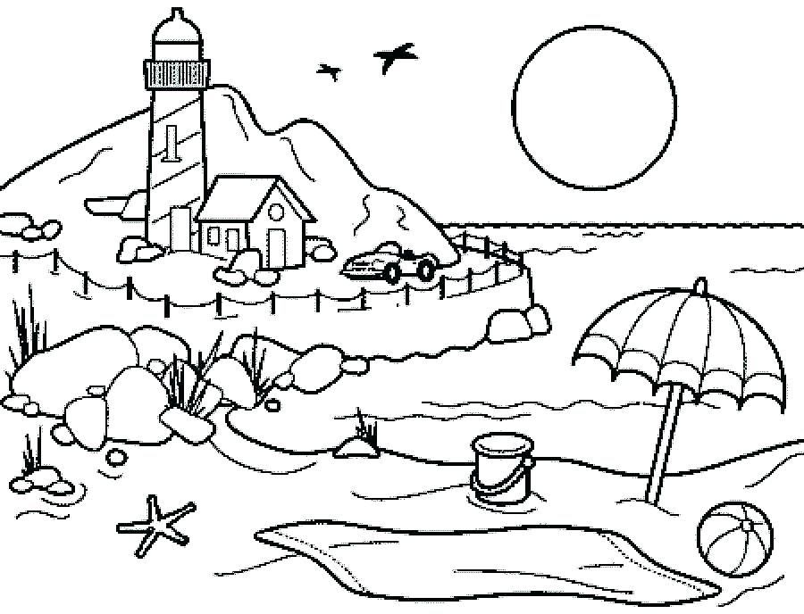 900x688 Beach Themed Coloring Pages