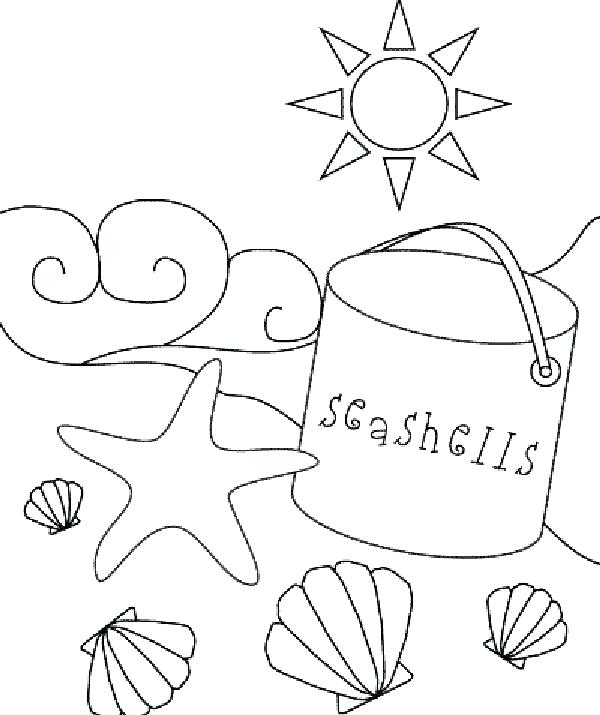 600x715 Beach Themed Coloring Pages Printable Free Sheets Print C