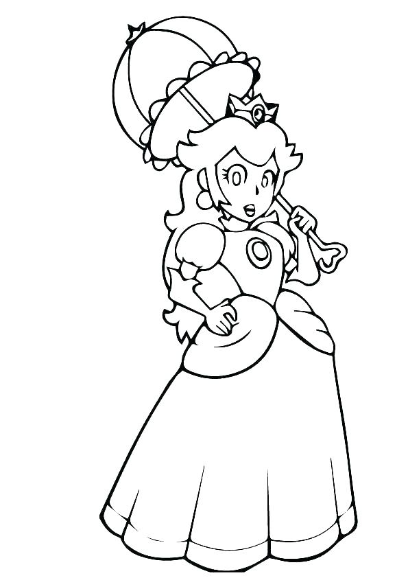 595x842 Umbrella Coloring Page Beach Umbrella Coloring Page Princess Peach