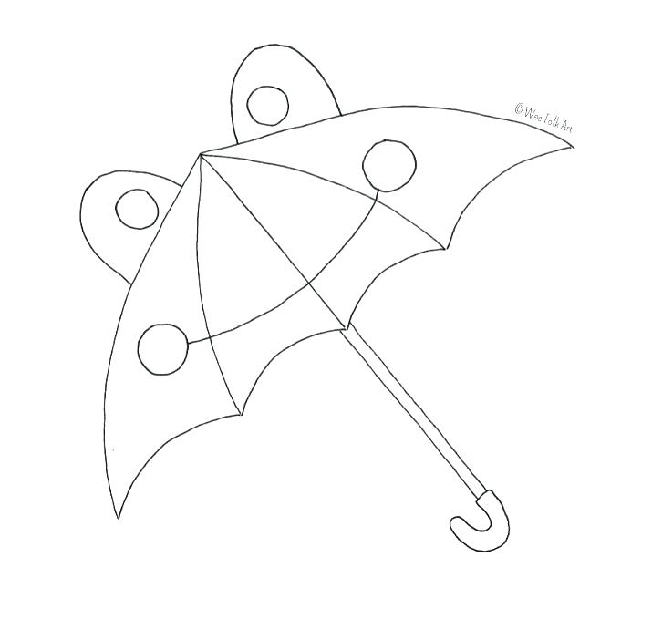 715x679 Beach Umbrella Coloring Page