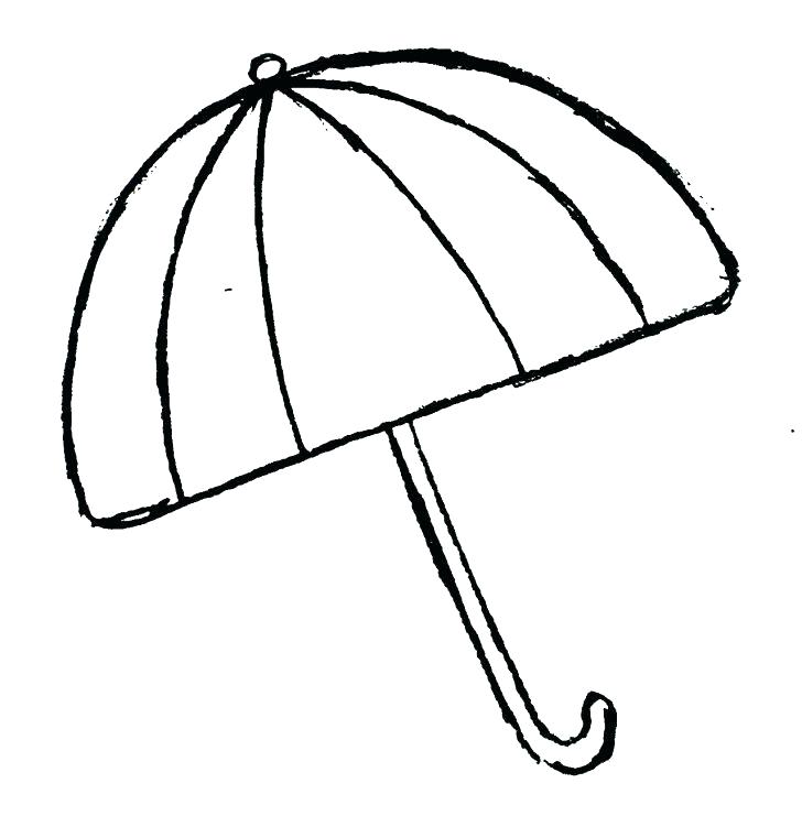 728x741 Beach Umbrella Coloring Page