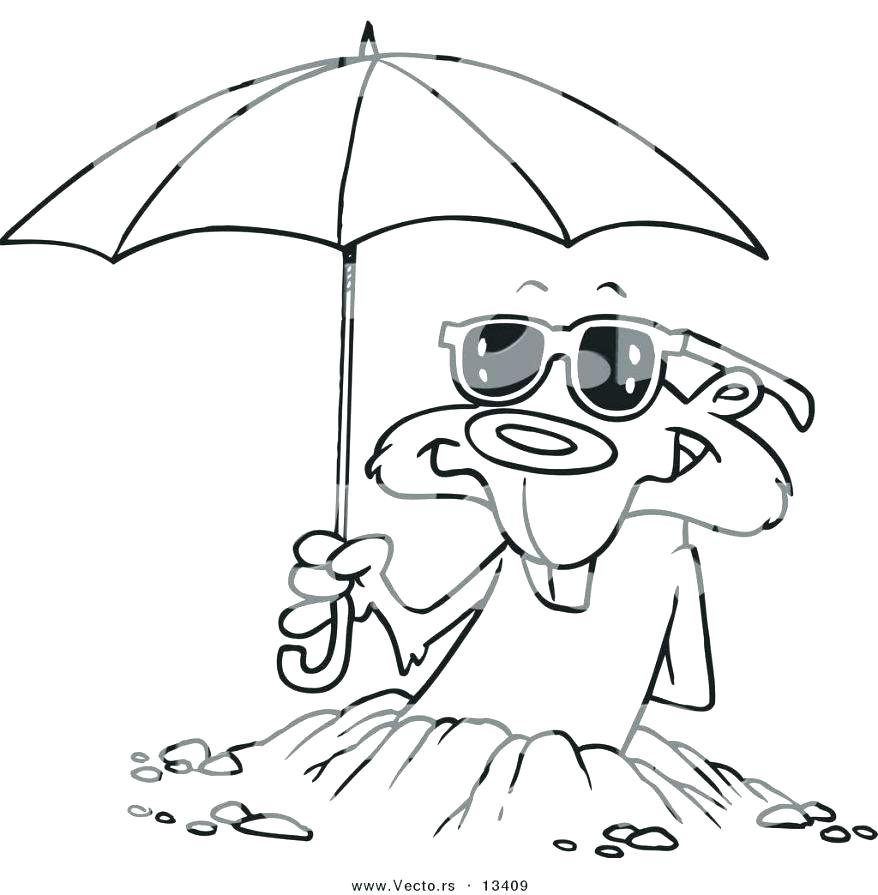 878x895 Beach Umbrella Coloring Page Beach Umbrella Coloring Pages