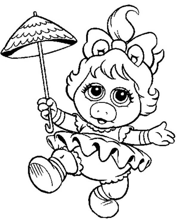 600x735 Muppet Babies Baby Animal Coloring Page Free Printable