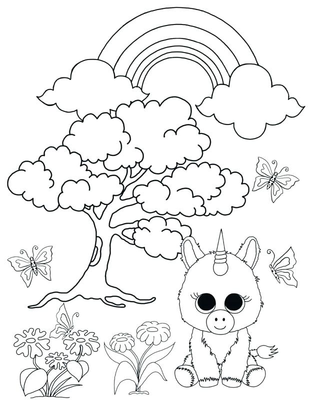 618x800 Beanie Boo Printable Coloring Pages Unicorn In The Enchanted