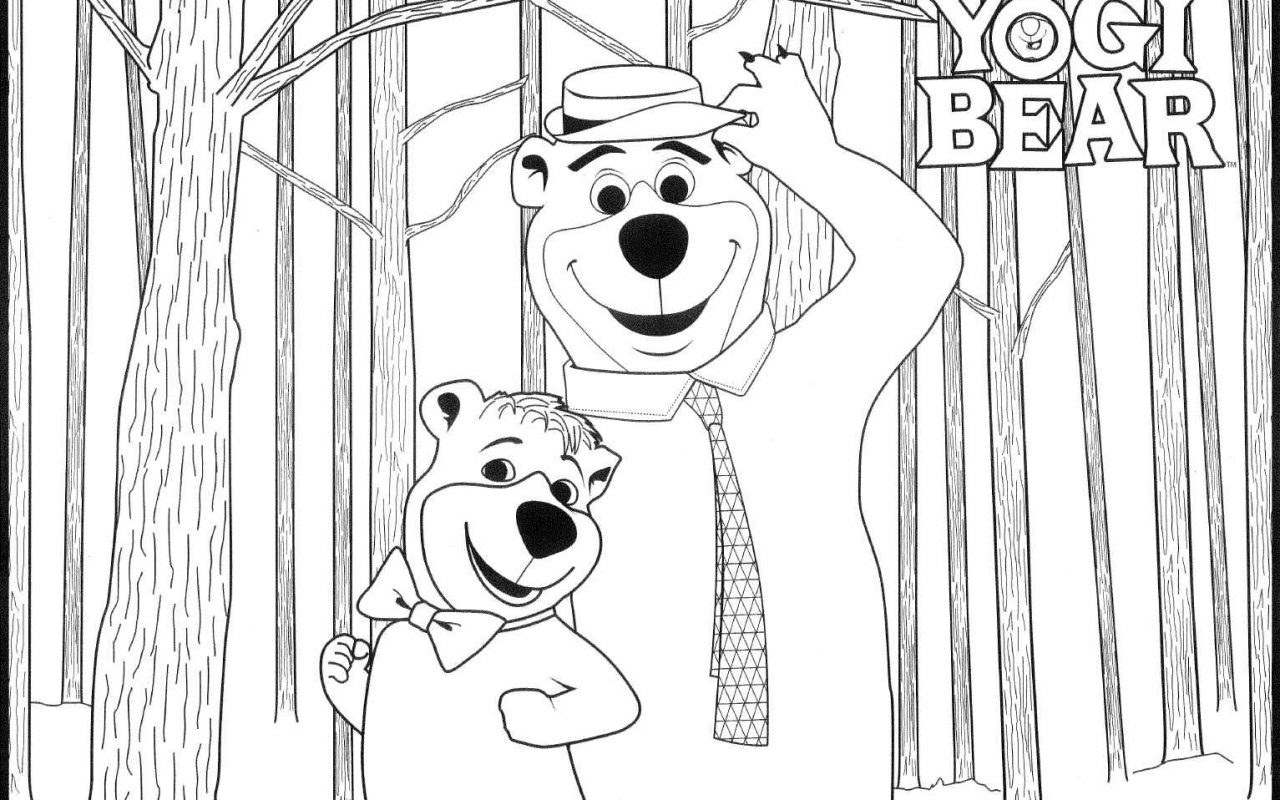 1280x800 Yogi Bear Boo Coloring Pages Free For Kids General Printable Page