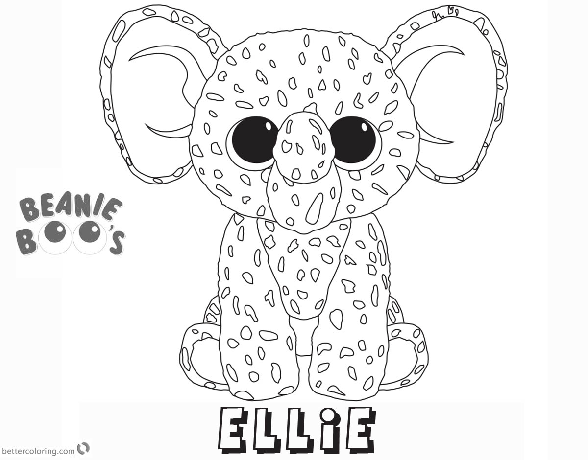 1200x940 Beanie Boo Coloring Pages Ellie