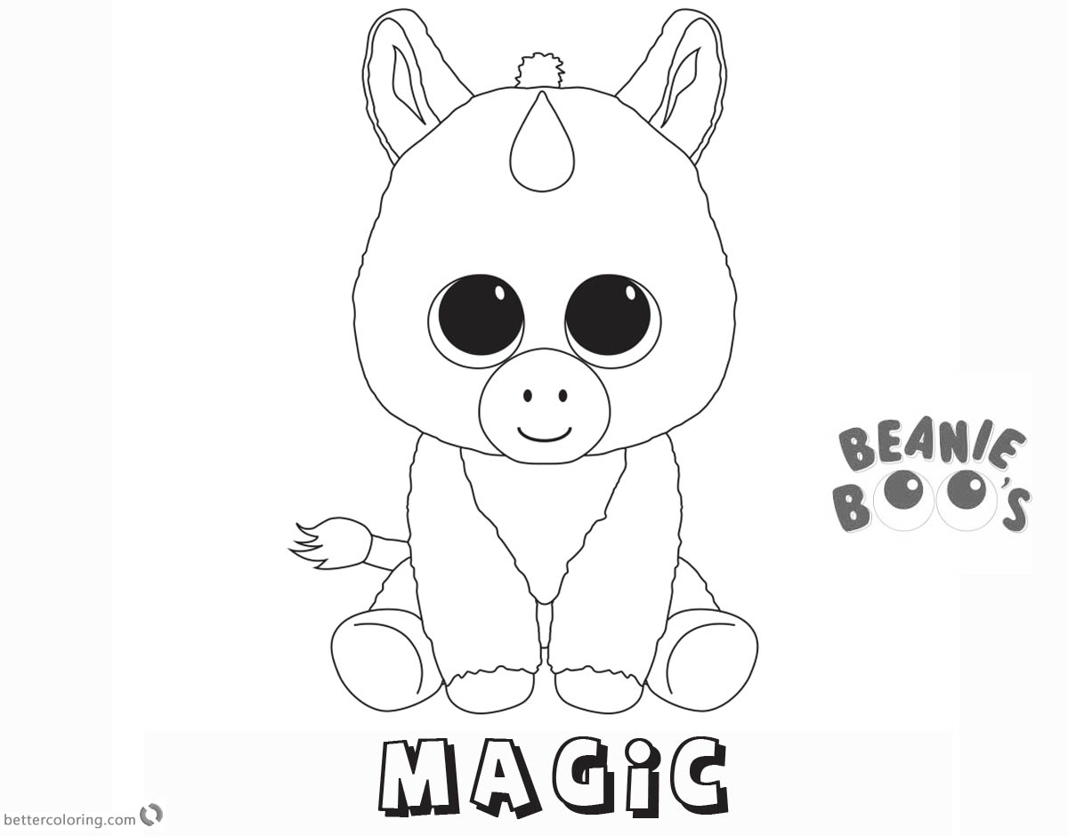 1200x940 Beanie Boo Coloring Pages Unicorn Magic