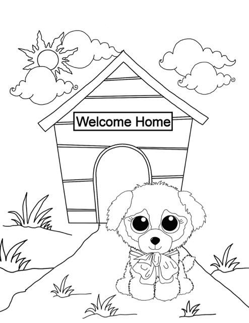 494x640 Beanie Boo Coloring Pages New Puppy Free Downloadable Sheets
