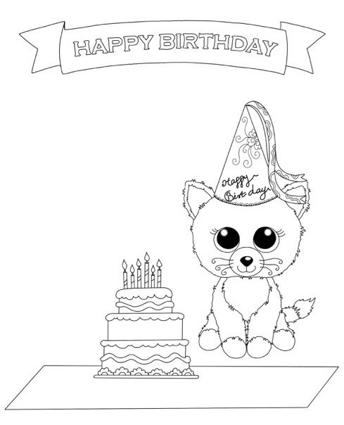 489x604 Beanie Boo Coloring Pages Featuring Favorite The Stuffed Animals