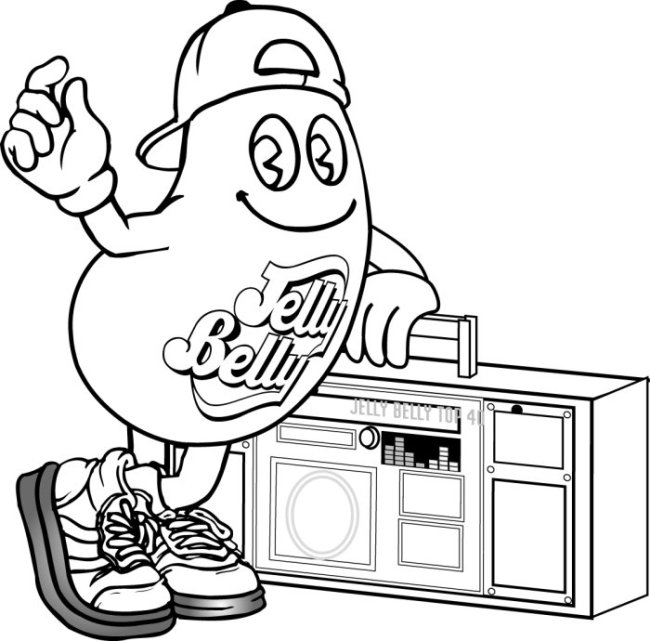 650x641 Jelly Bean Coloring Pages