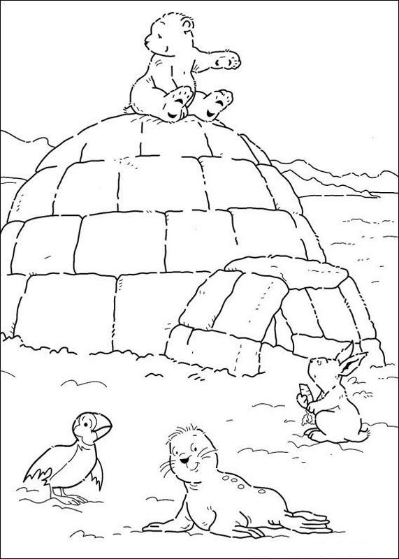 571x800 Polar Bear Coloring Pages For Kids