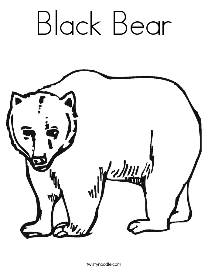 685x886 Black Bear Coloring Page