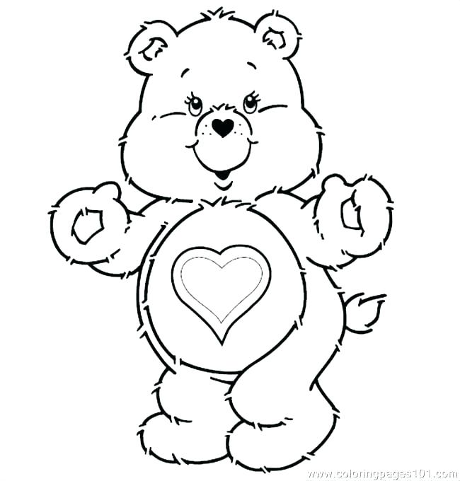 650x680 Heart Coloring Pages Coloring Page Bear Coloring Page Bear Care