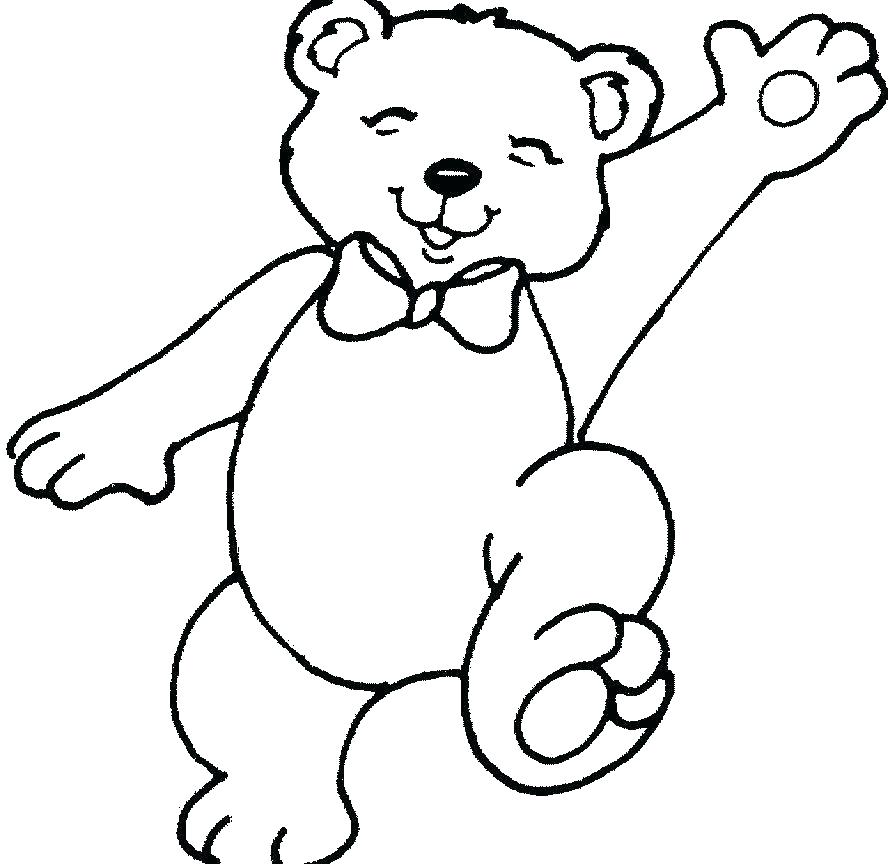 893x864 Hibernating Bear Coloring Page