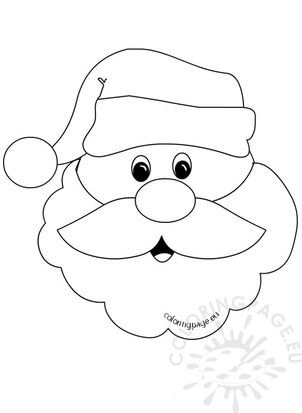 591x808 Santa Claus Face With Big Beard Coloring Page