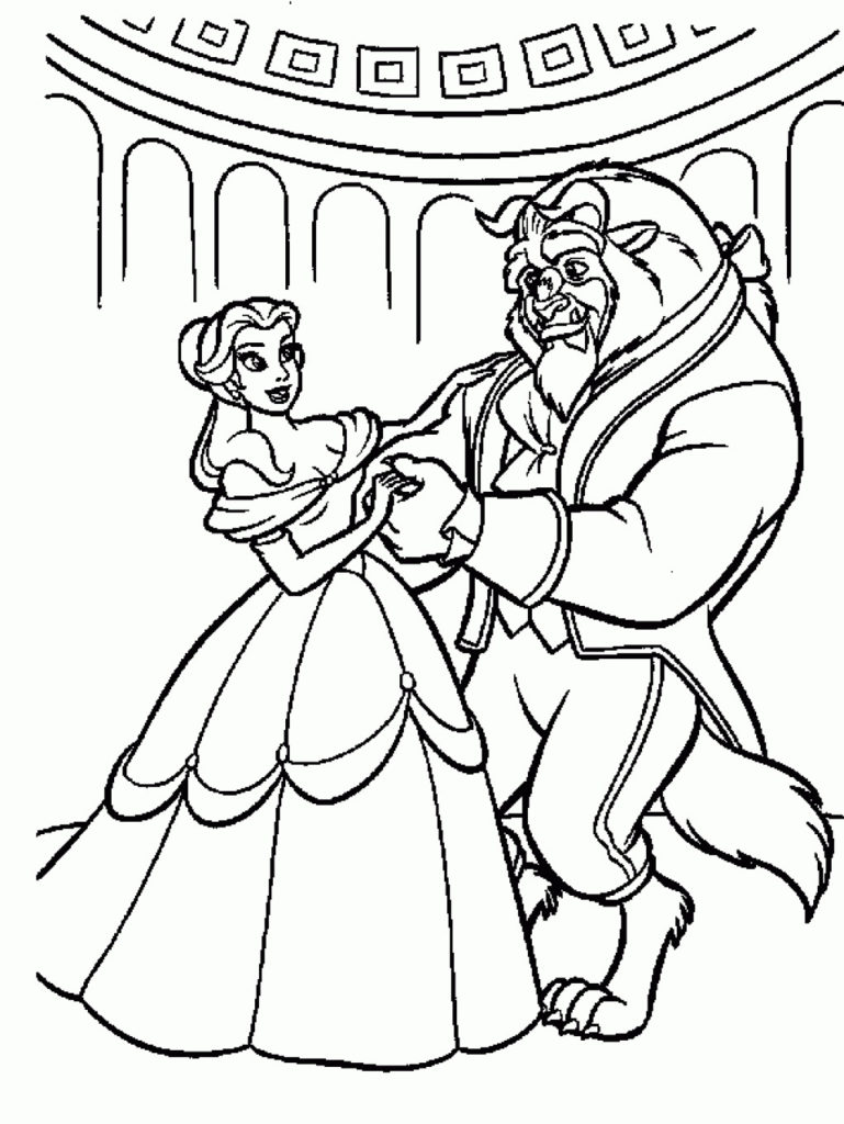 769x1024 Beauty And Beast Rose Coloring Page Printable Beauty