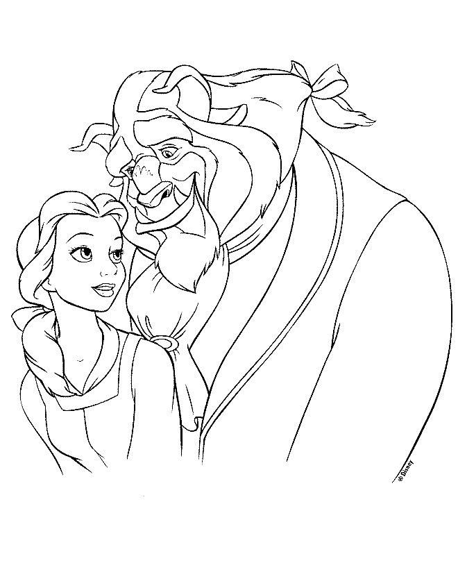 660x847 Beauty And The Beast Coloring Page