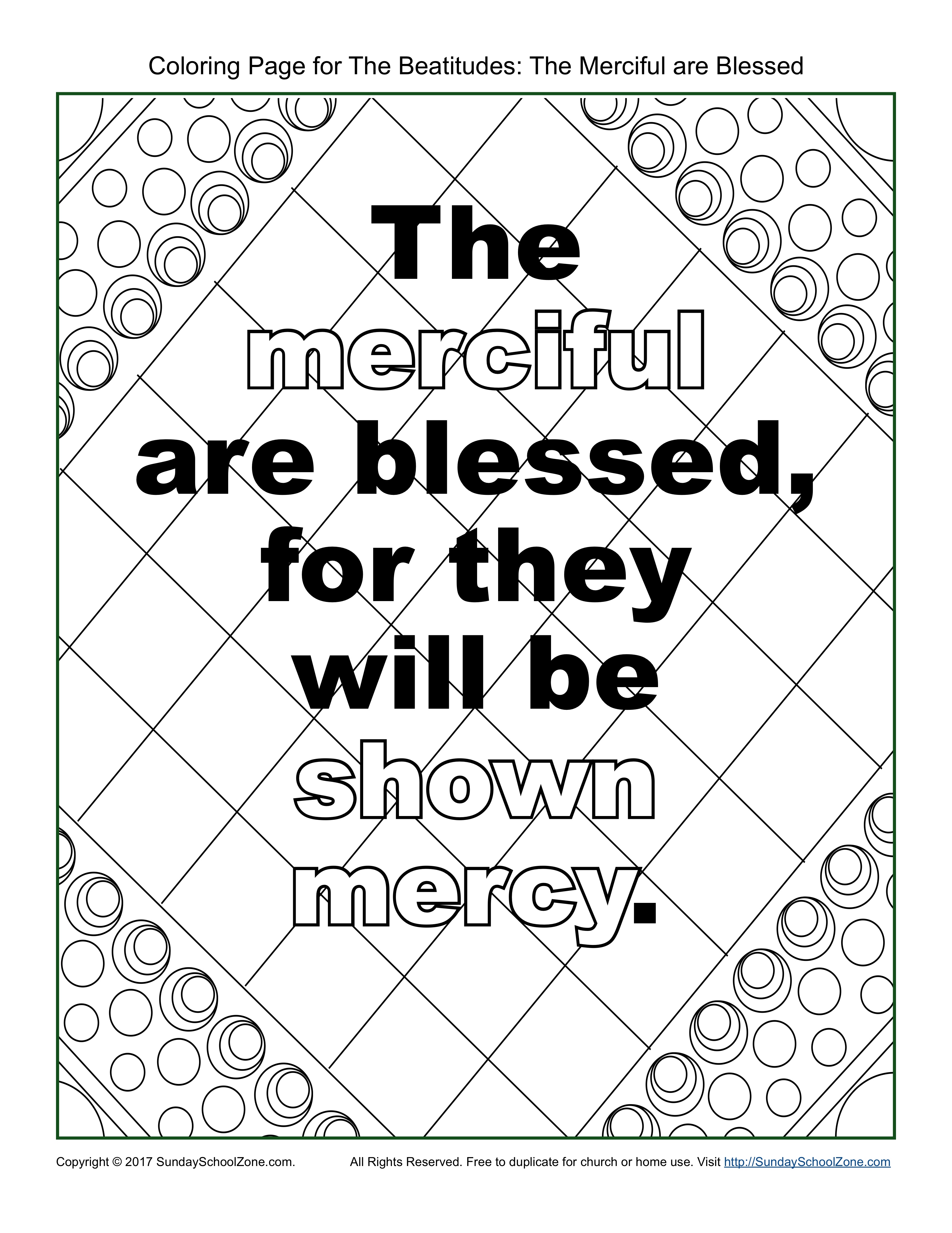 3400x4400 The Merciful Beatitudes Coloring Page On Sunday School Zone