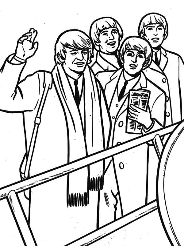 600x799 The Beatles Formation Coloring Pages Batch Coloring