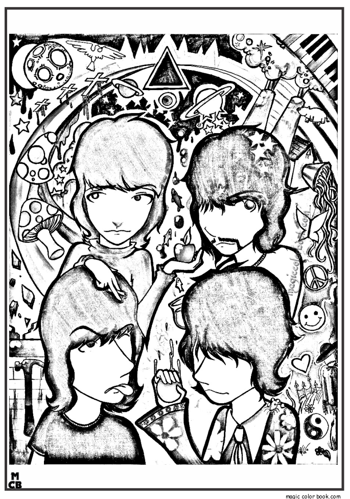 685x975 Beatles Adults Patterns Coloring Pages Pink Floyd