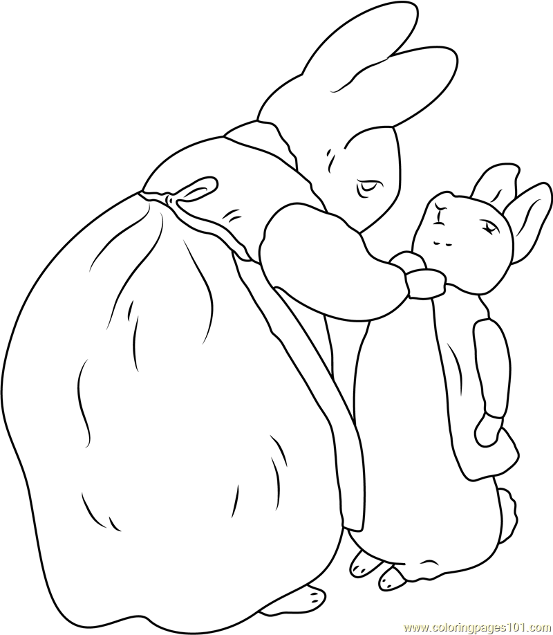 800x918 Beatrix Potter And Peter Rabbit Coloring Page