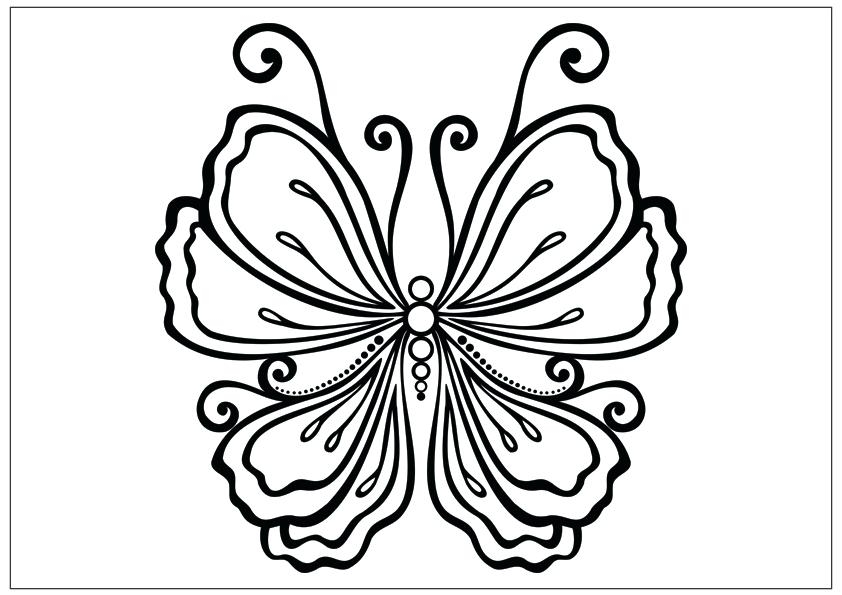 842x595 Beautiful Butterfly Coloring Pages Beautiful Butterfly Drawing