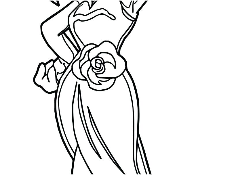 827x609 Dress Coloring Pages