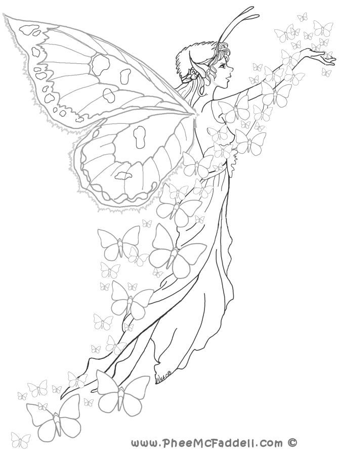 670x900 Drawings Fairy, Adult Coloring
