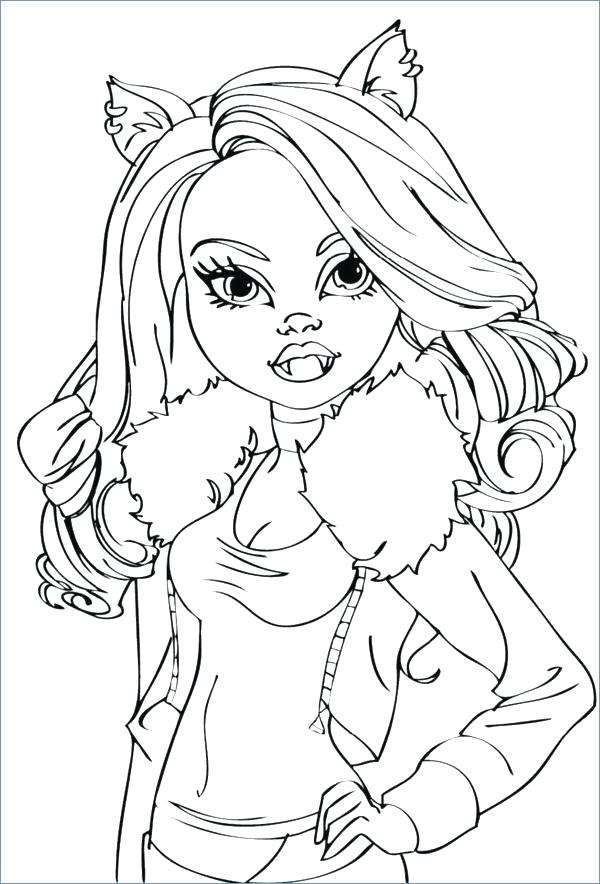 600x884 Monster High Black And White Coloring Pages Beautiful Girls