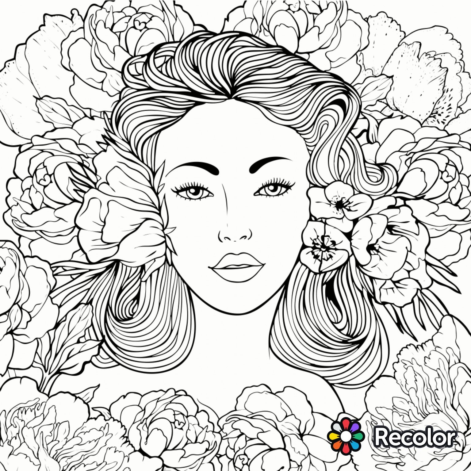 1536x1536 Pictures Coloring Pages Beautiful Women