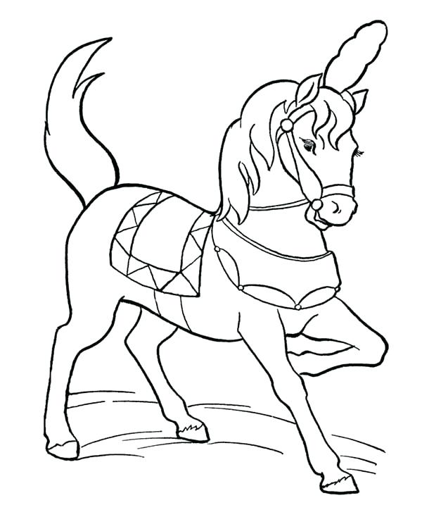 600x734 Circus Coloring Page Beautiful Circus Horse Coloring Page Sun