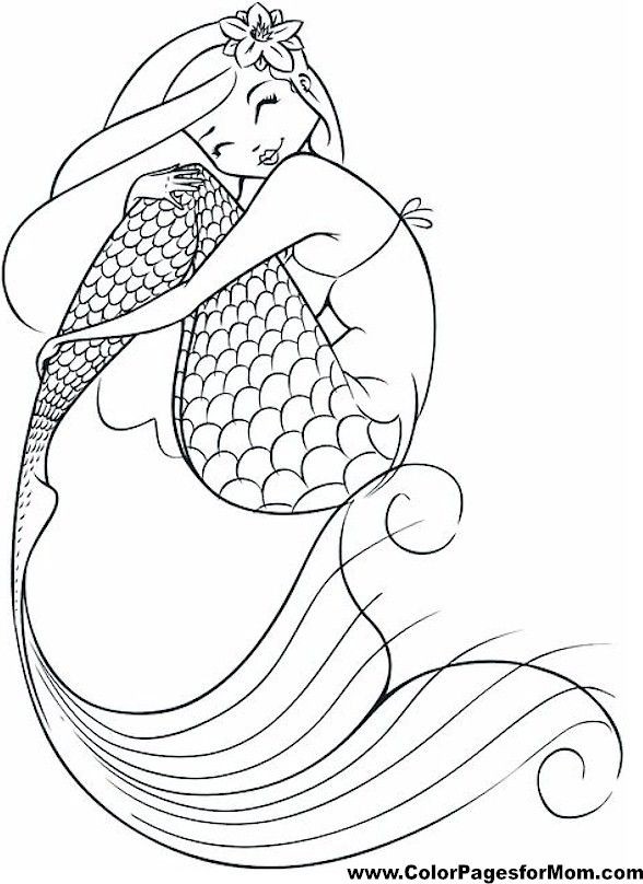 588x808 Beautiful Mermaid Coloring Pages Unique Mermaid Coloring Page